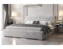 PRATO T7 łóżko tapicerowane 180x200 ze stelażem i pojemnikiem, ozdobne kryształki